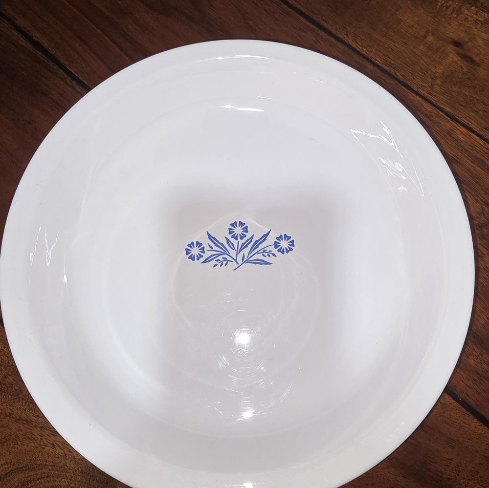 VTG P 309 Corning Ware Pie Plate, Blue Cornflower